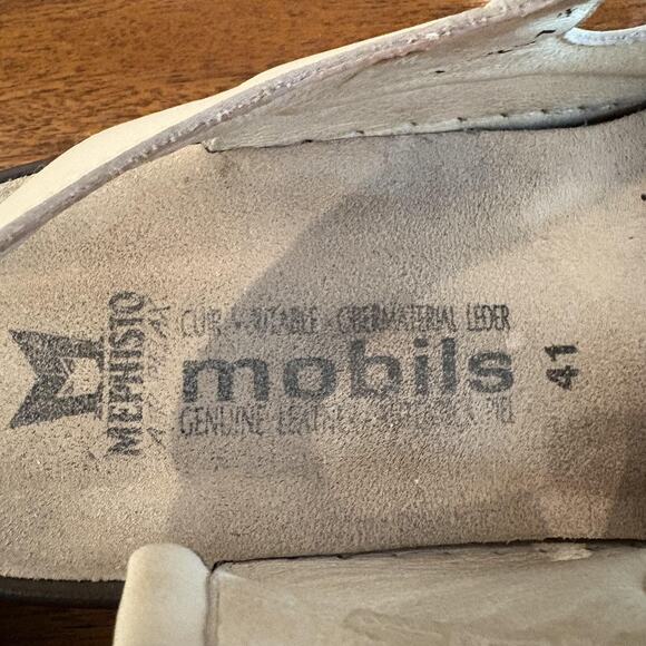 Mephisto Mobils Sandals Womens 10.5 Size 41 EU Leather Wedge Comfort Hook & Loop - Picture 6 of 11